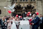 Weisse HOCHZEITSTAUBEN, HERZHELIUMBALLONS Sie suchen ein schönes Event oder Geschenk zur HOCHZEIT?